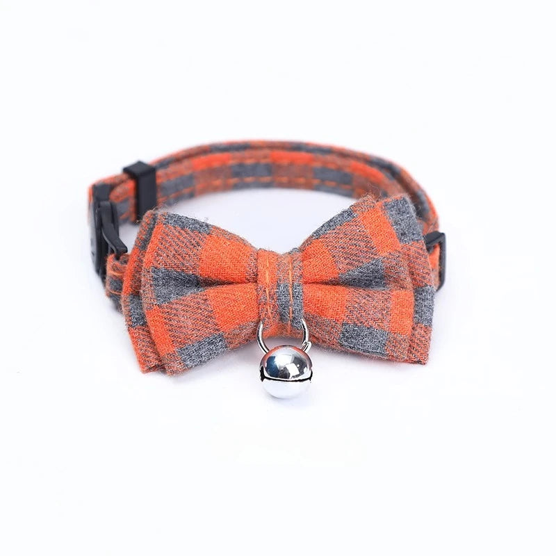 Cute Pet Collar with Bow & Bell – Adjustable Necklace for Cats, Kittens & Small Dogs