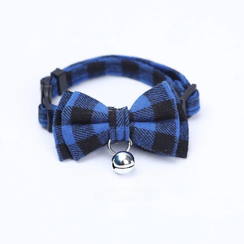 Cute Pet Collar with Bow & Bell – Adjustable Necklace for Cats, Kittens & Small Dogs
