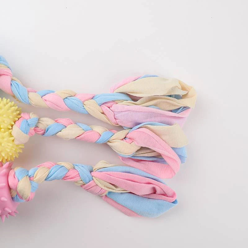 Durable Dog Chew Toy – TPR Knot Rope for Small Dogs, Training & Teeth Cleaning