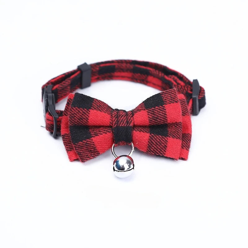 Cute Pet Collar with Bow & Bell – Adjustable Necklace for Cats, Kittens & Small Dogs