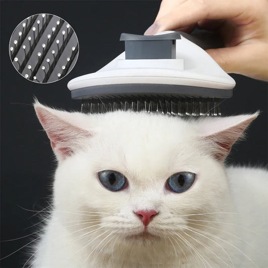 Stainless Steel Pet Hair Removal Comb – Grooming Brush for Dogs & Cats