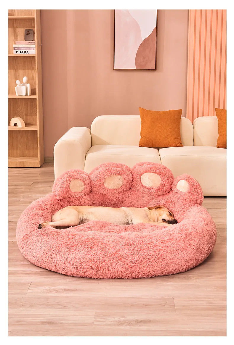 Fluffy Dog & Cat Bed – Soft Pet Sofa, Kennel Mat, and Blanket Basket