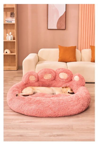 Fluffy Dog & Cat Bed – Soft Pet Sofa, Kennel Mat, and Blanket Basket