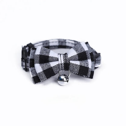 Cute Pet Collar with Bow & Bell – Adjustable Necklace for Cats, Kittens & Small Dogs