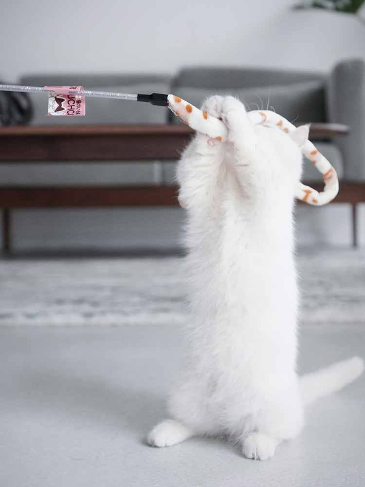 Cat Feather Teaser Wand – Interactive Play Rod Toy for Kittens & Cats