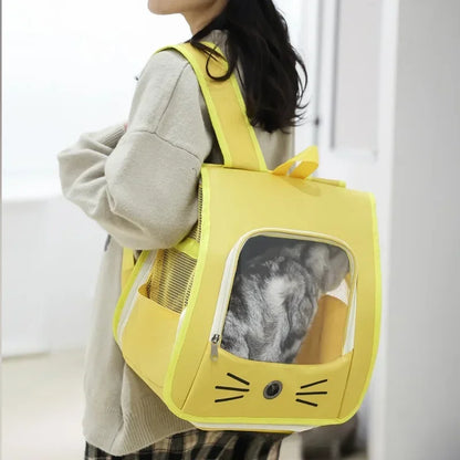 Pet Carrier Backpack – Breathable Travel Bag for Cats & Small Dogs