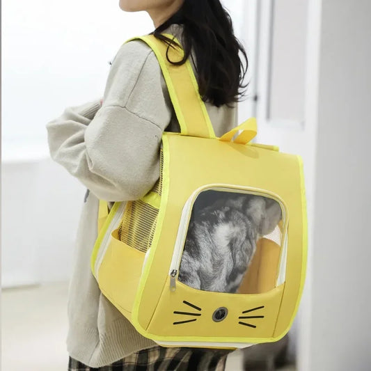 Pet Carrier Backpack – Breathable Travel Bag for Cats & Small Dogs