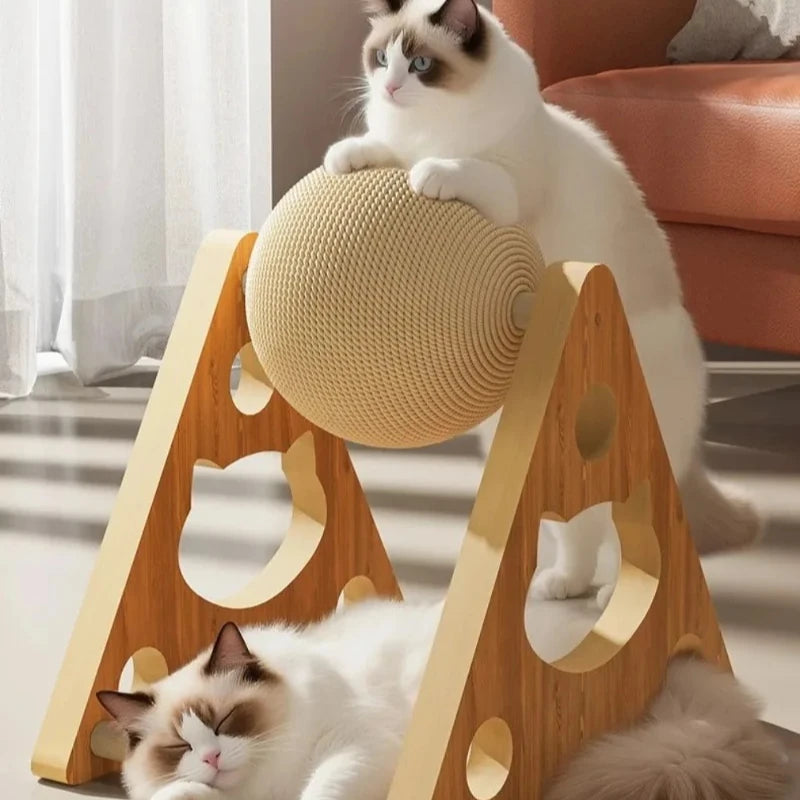 Cat Scratching Ball Toy – Durable Sisal Rope Paw Grinder for Kittens & Cats