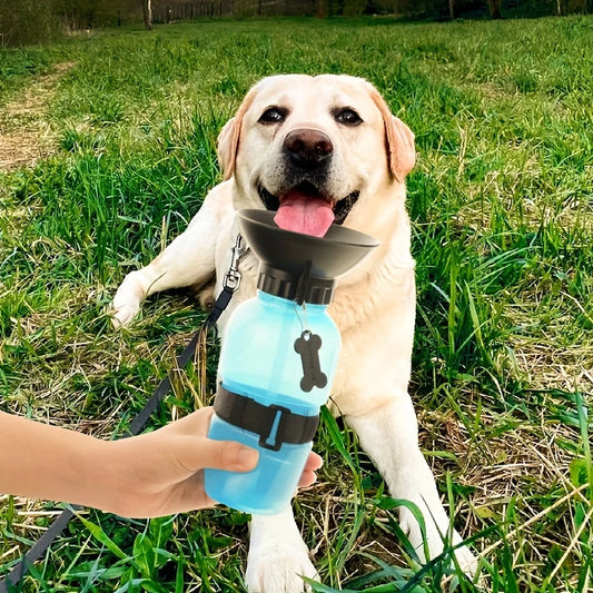 Portable Dog Water Bottle – Travel Dispenser with Bowl for Dogs, Cats & Kittens