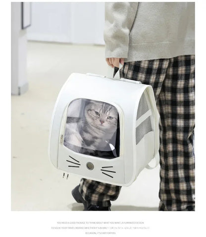 Pet Carrier Backpack – Breathable Travel Bag for Cats & Small Dogs