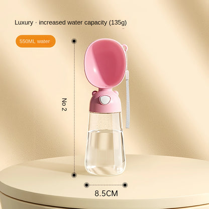 Portable Pet Water Bottle with Food Dispenser – Travel Cup for Dogs & Cats