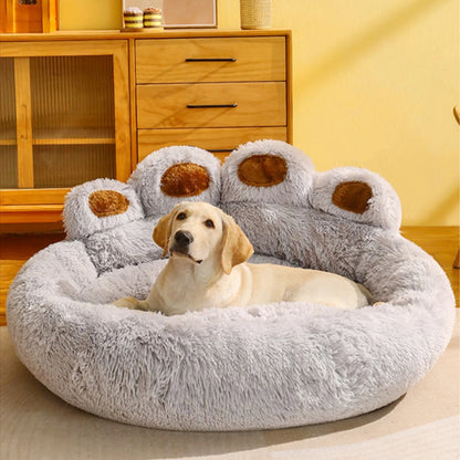 Fluffy Dog & Cat Bed – Soft Pet Sofa, Kennel Mat, and Blanket Basket