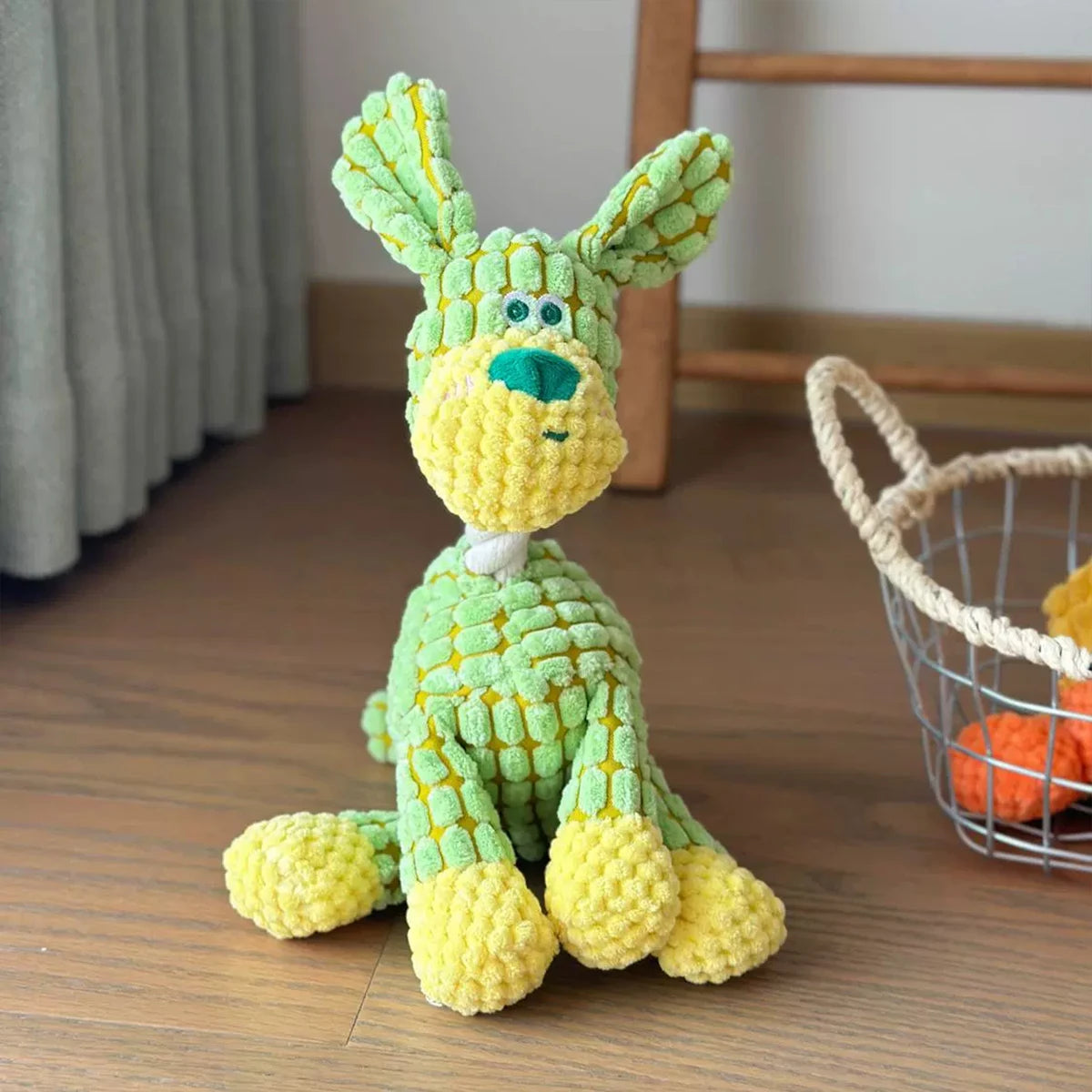 Cute Donkey Plush Toy – Squeaky Chewable Toy for Puppies & Dogs