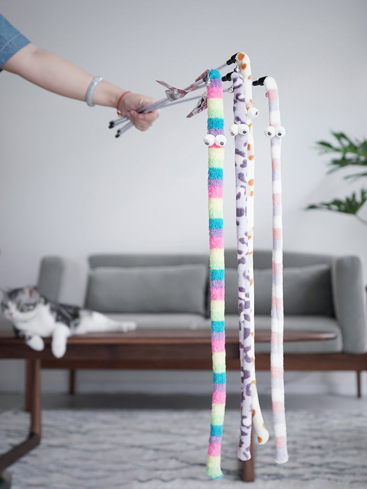 Cat Feather Teaser Wand – Interactive Play Rod Toy for Kittens & Cats
