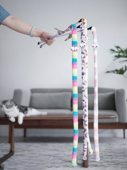 Cat Feather Teaser Wand – Interactive Play Rod Toy for Kittens & Cats
