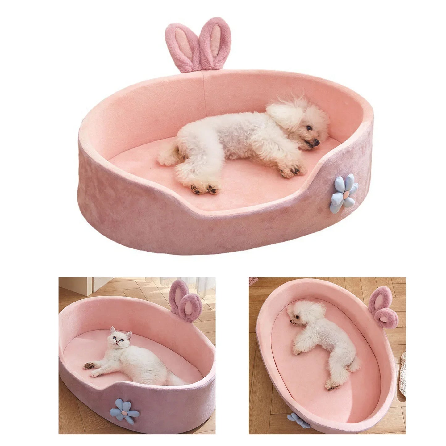 Soft Pet Bed – Detachable & Washable Sleeping Mat for Dogs and Cats