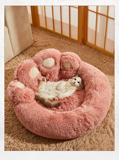 Fluffy Dog & Cat Bed – Soft Pet Sofa, Kennel Mat, and Blanket Basket