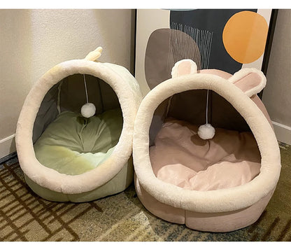 Washable Pet Bed – Soft Lounger Cushion & Warm Cat/Dog Mat for Winter
