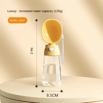 Portable Pet Water Bottle with Food Dispenser – Travel Cup for Dogs & Cats
