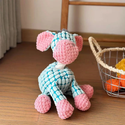 Cute Donkey Plush Toy – Squeaky Chewable Toy for Puppies & Dogs