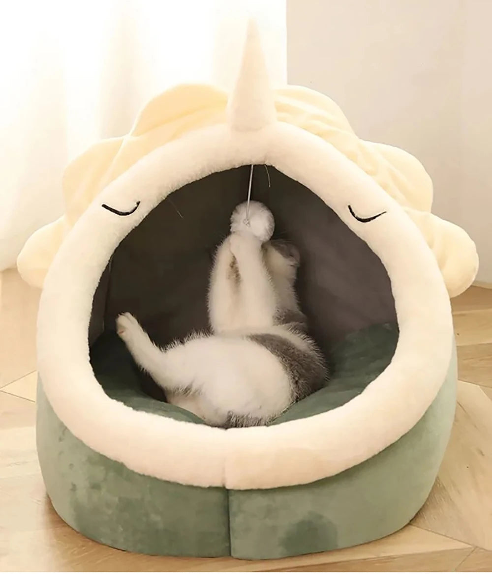 Washable Pet Bed – Soft Lounger Cushion & Warm Cat/Dog Mat for Winter