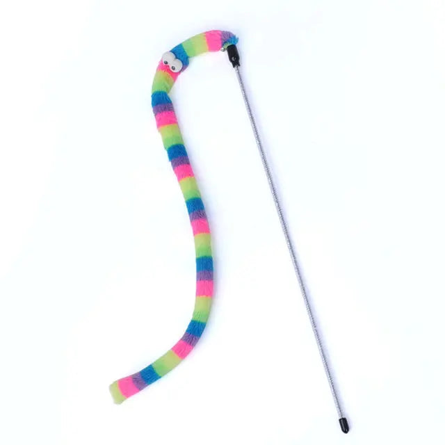 Cat Feather Teaser Wand – Interactive Play Rod Toy for Kittens & Cats