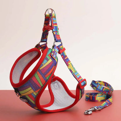 Dog Harness & Leash Set – Adjustable Comfort Vest with Escape Prevention