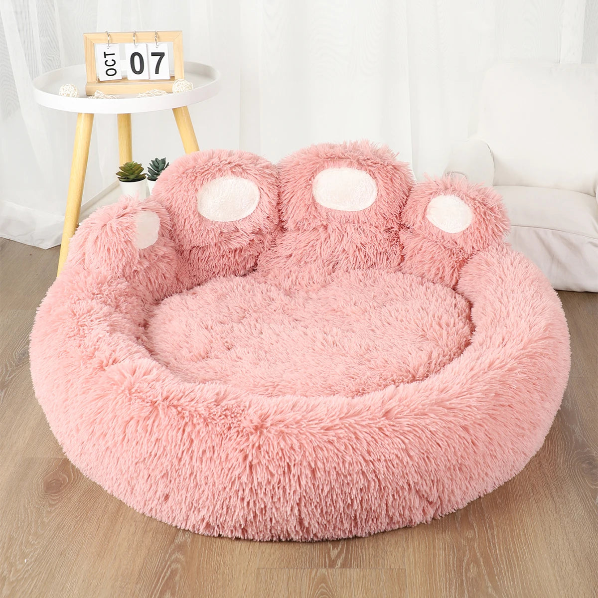Fluffy Dog & Cat Bed – Soft Pet Sofa, Kennel Mat, and Blanket Basket