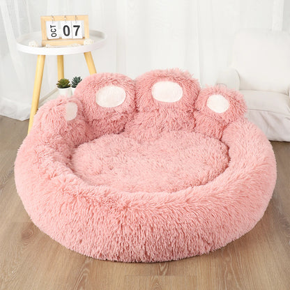 Fluffy Dog & Cat Bed – Soft Pet Sofa, Kennel Mat, and Blanket Basket