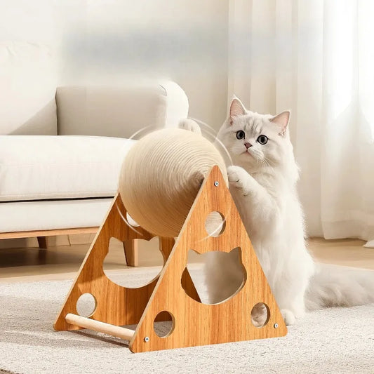 Cat Scratching Ball Toy – Durable Sisal Rope Paw Grinder for Kittens & Cats