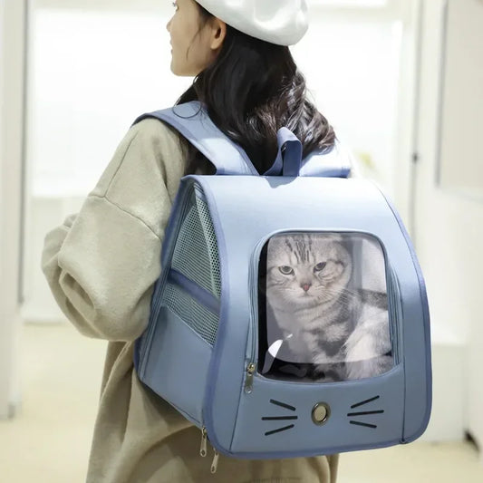Pet Carrier Backpack – Breathable Travel Bag for Cats & Small Dogs