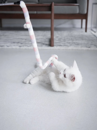 Cat Feather Teaser Wand – Interactive Play Rod Toy for Kittens & Cats