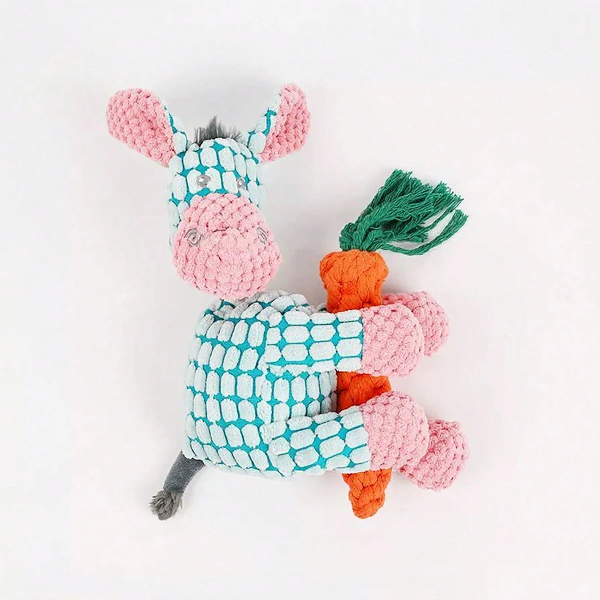 Cute Donkey Plush Toy – Squeaky Chewable Toy for Puppies & Dogs