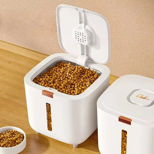 Pet Food Storage Barrel – Large Capacity Sealed Container for Dog & Cat Food
