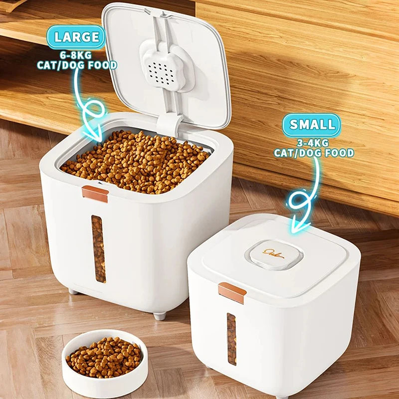 Pet Food Storage Barrel – Large Capacity Sealed Container for Dog & Cat Food