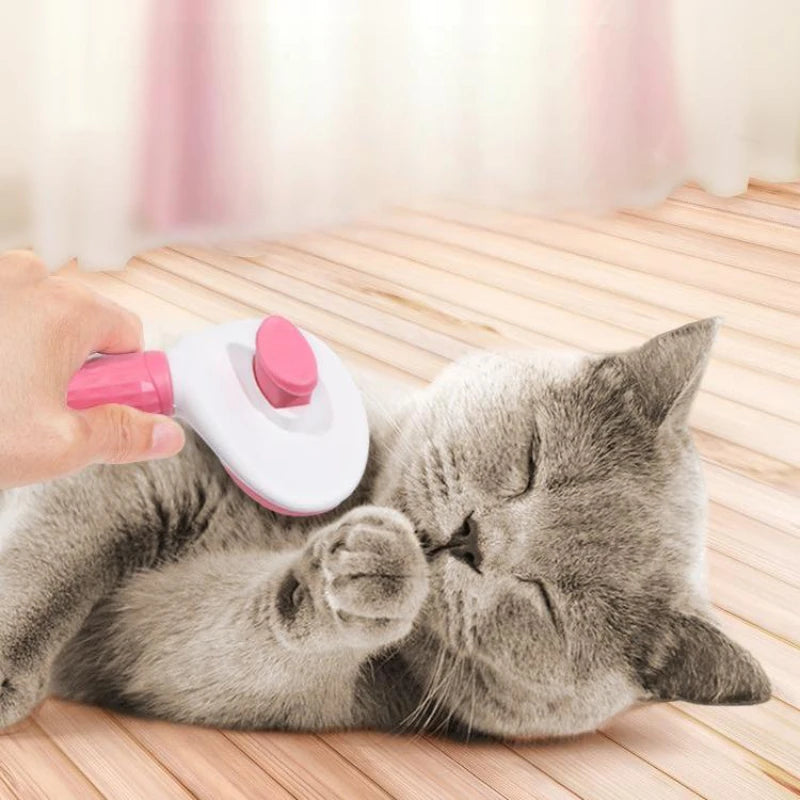 Stainless Steel Pet Hair Removal Comb – Grooming Brush for Dogs & Cats