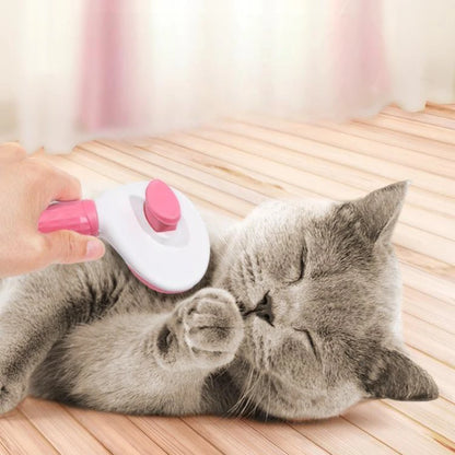 Stainless Steel Pet Hair Removal Comb – Grooming Brush for Dogs & Cats