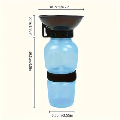 Portable Dog Water Bottle – Travel Dispenser with Bowl for Dogs, Cats & Kittens