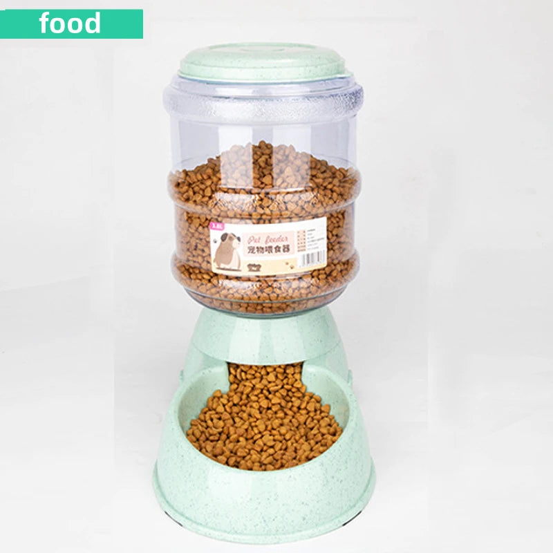Large Capacity Pet Feeding Bowls with Automatic Water Dispenser – For Dogs & Cats