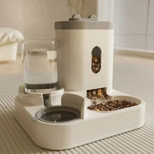 Automatic Pet Feeder with Water Dispenser – Large Capacity Food Storage Bowl for Dogs & Cats