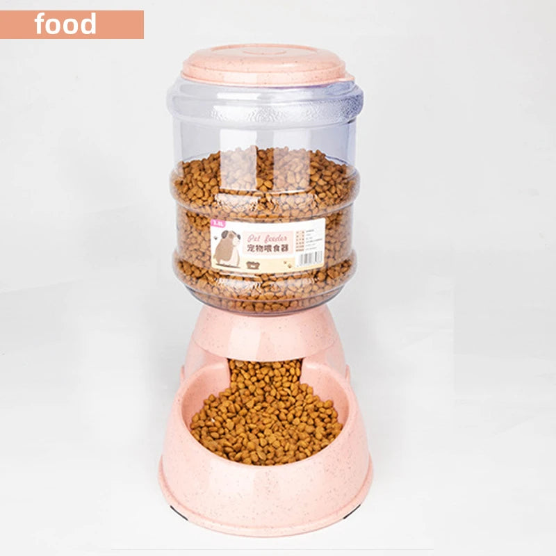 Large Capacity Pet Feeding Bowls with Automatic Water Dispenser – For Dogs & Cats