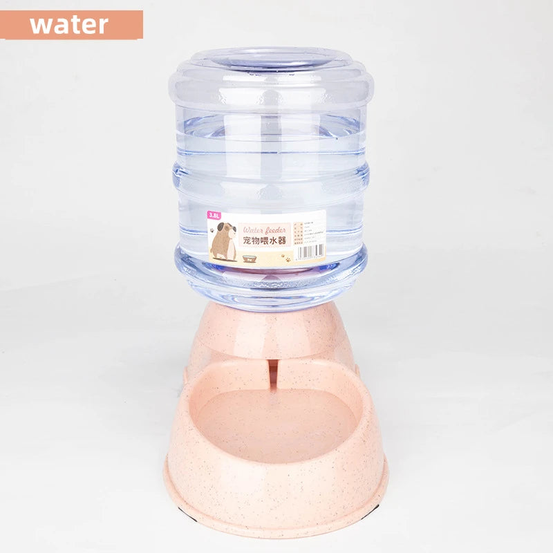 Large Capacity Pet Feeding Bowls with Automatic Water Dispenser – For Dogs & Cats