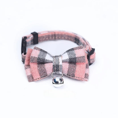 Cute Pet Collar with Bow & Bell – Adjustable Necklace for Cats, Kittens & Small Dogs