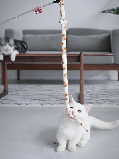 Cat Feather Teaser Wand – Interactive Play Rod Toy for Kittens & Cats