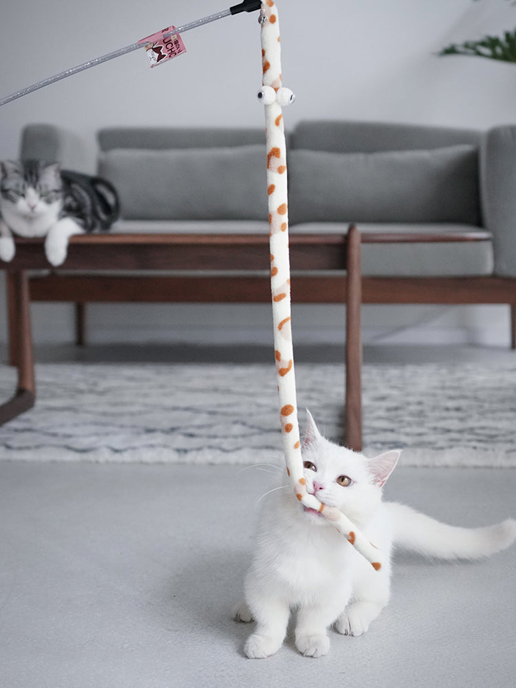 Cat Feather Teaser Wand – Interactive Play Rod Toy for Kittens & Cats