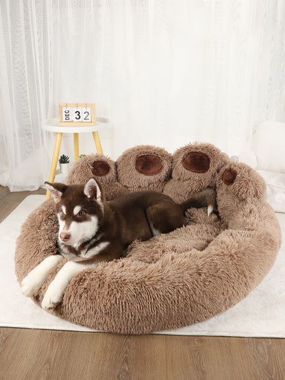 Fluffy Dog & Cat Bed – Soft Pet Sofa, Kennel Mat, and Blanket Basket