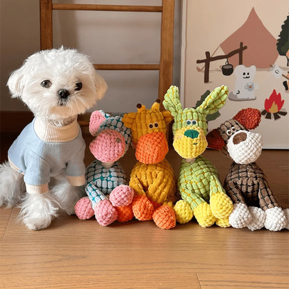 Cute Donkey Plush Toy – Squeaky Chewable Toy for Puppies & Dogs