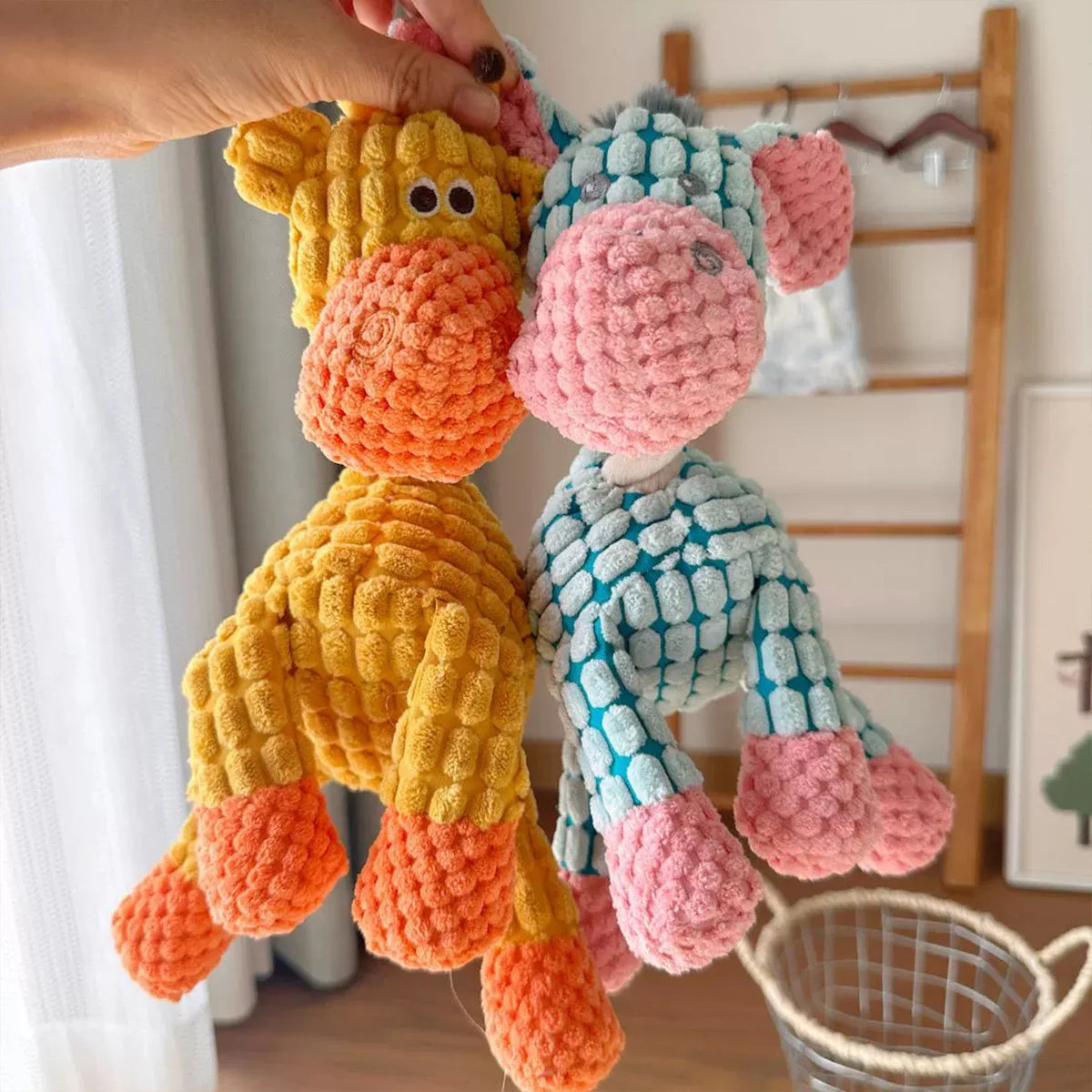 Cute Donkey Plush Toy – Squeaky Chewable Toy for Puppies & Dogs