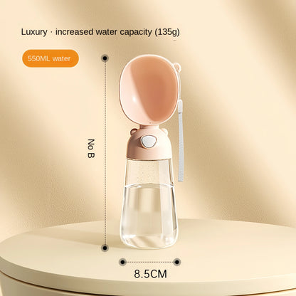 Portable Pet Water Bottle with Food Dispenser – Travel Cup for Dogs & Cats