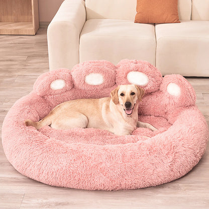 Fluffy Dog & Cat Bed – Soft Pet Sofa, Kennel Mat, and Blanket Basket
